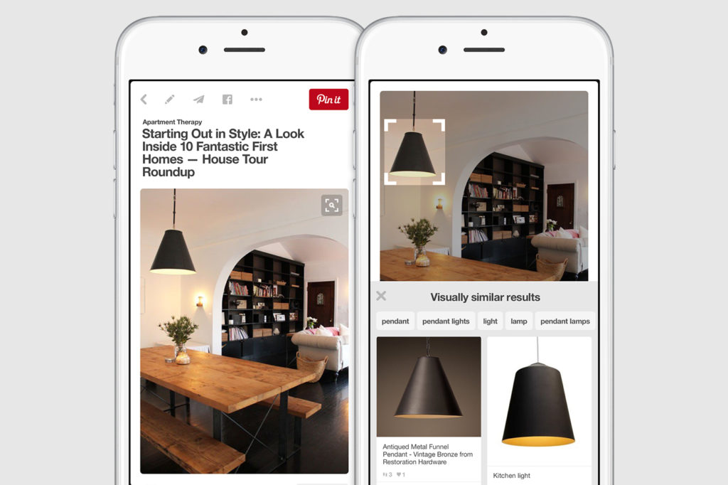 Pinterest similarity product search